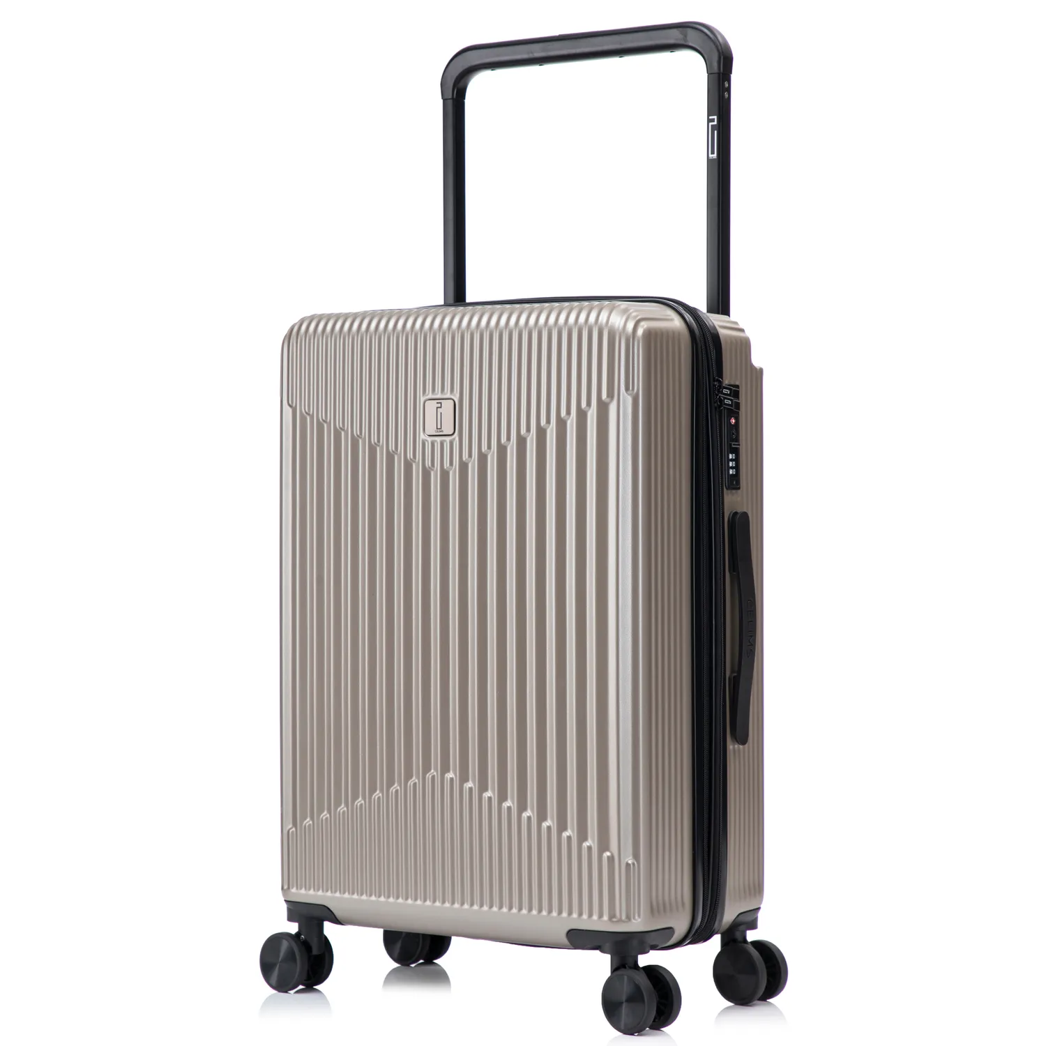 CELIMS Wide Trolley Set 3 Valigie ABS Nero 56-65-75 espandibili