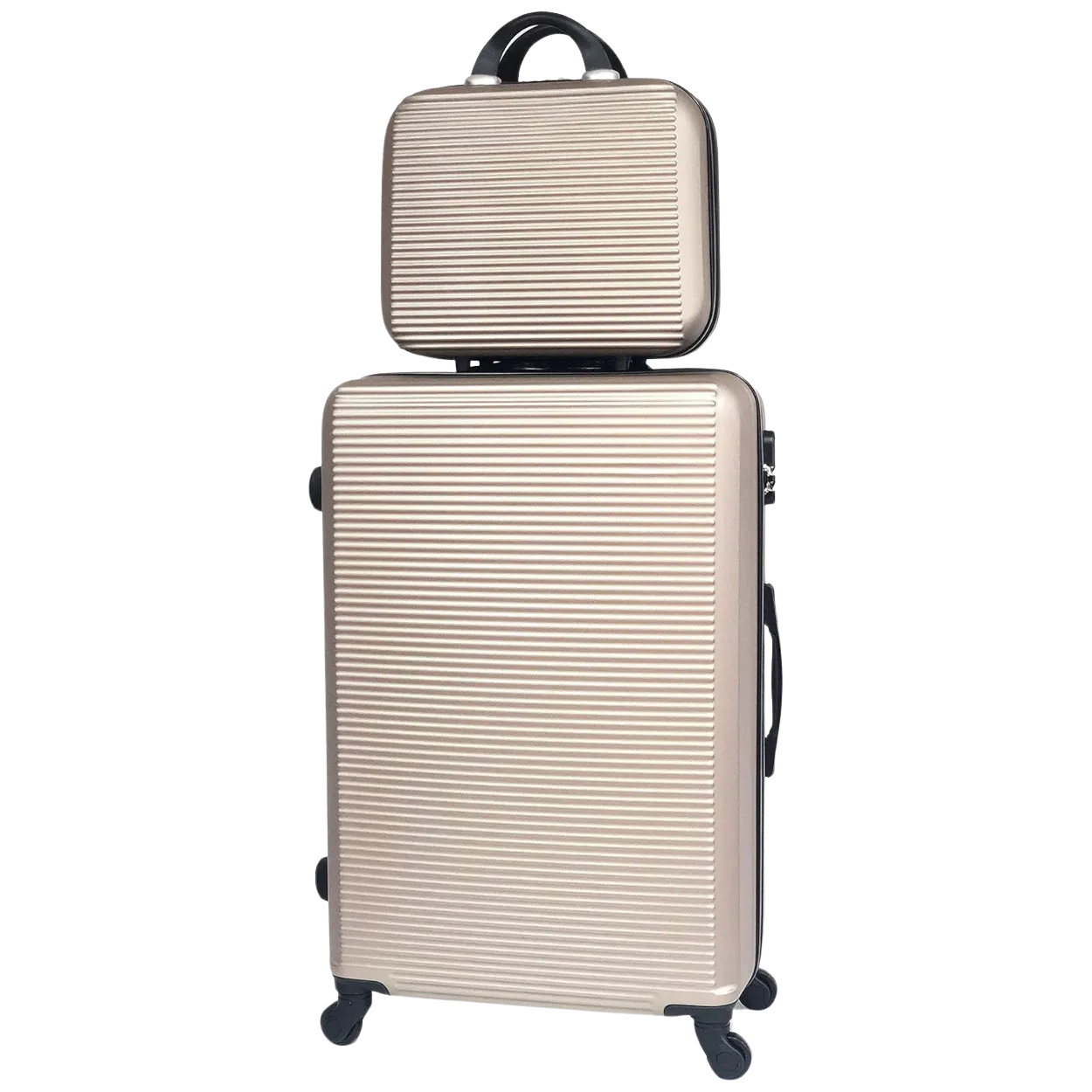 CELIMS Weekend Set 5 Valigie ABS Champagne con Beauty Case