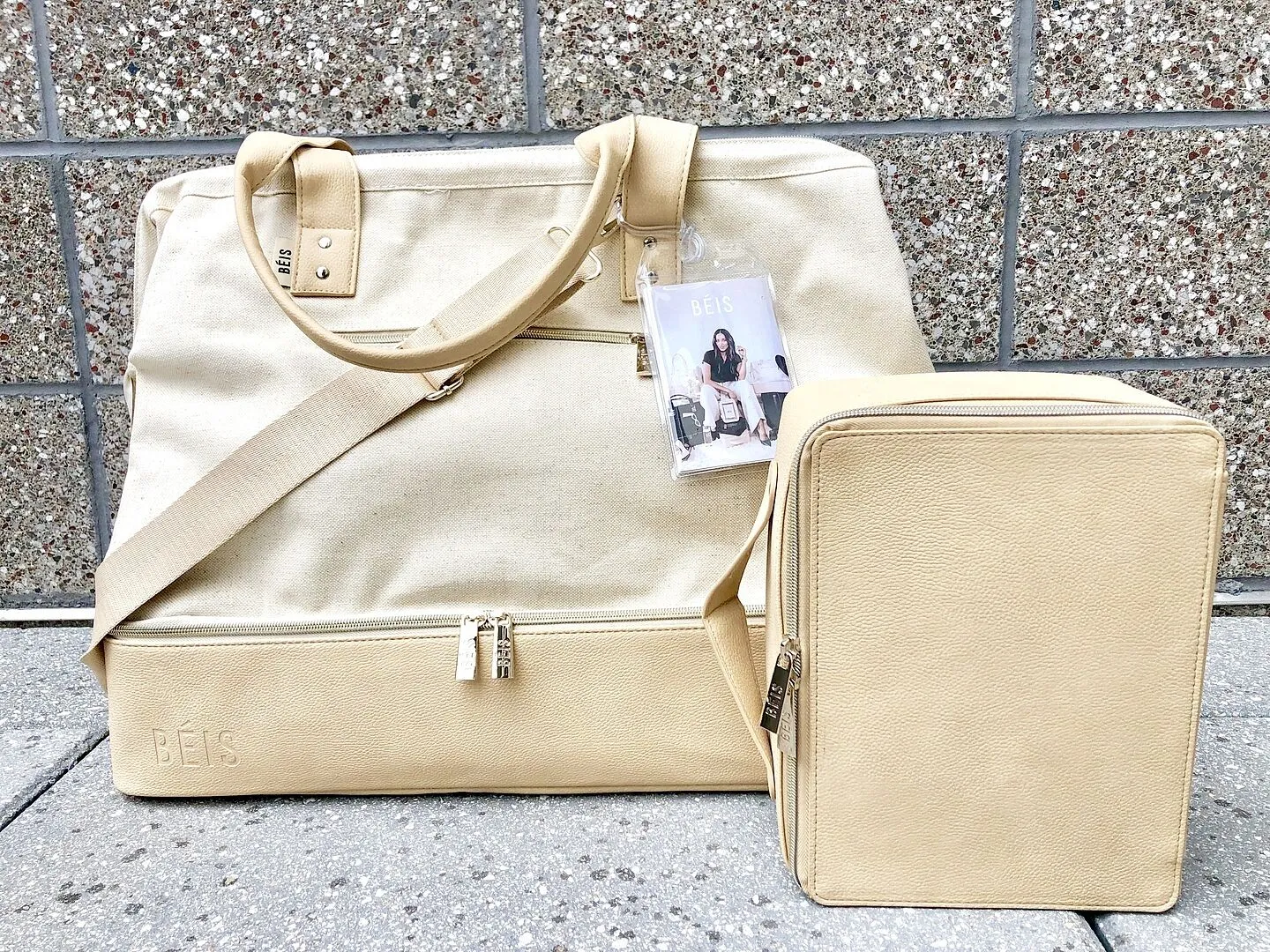 Beis The Cosmetic Case beauty case citron impermeabile