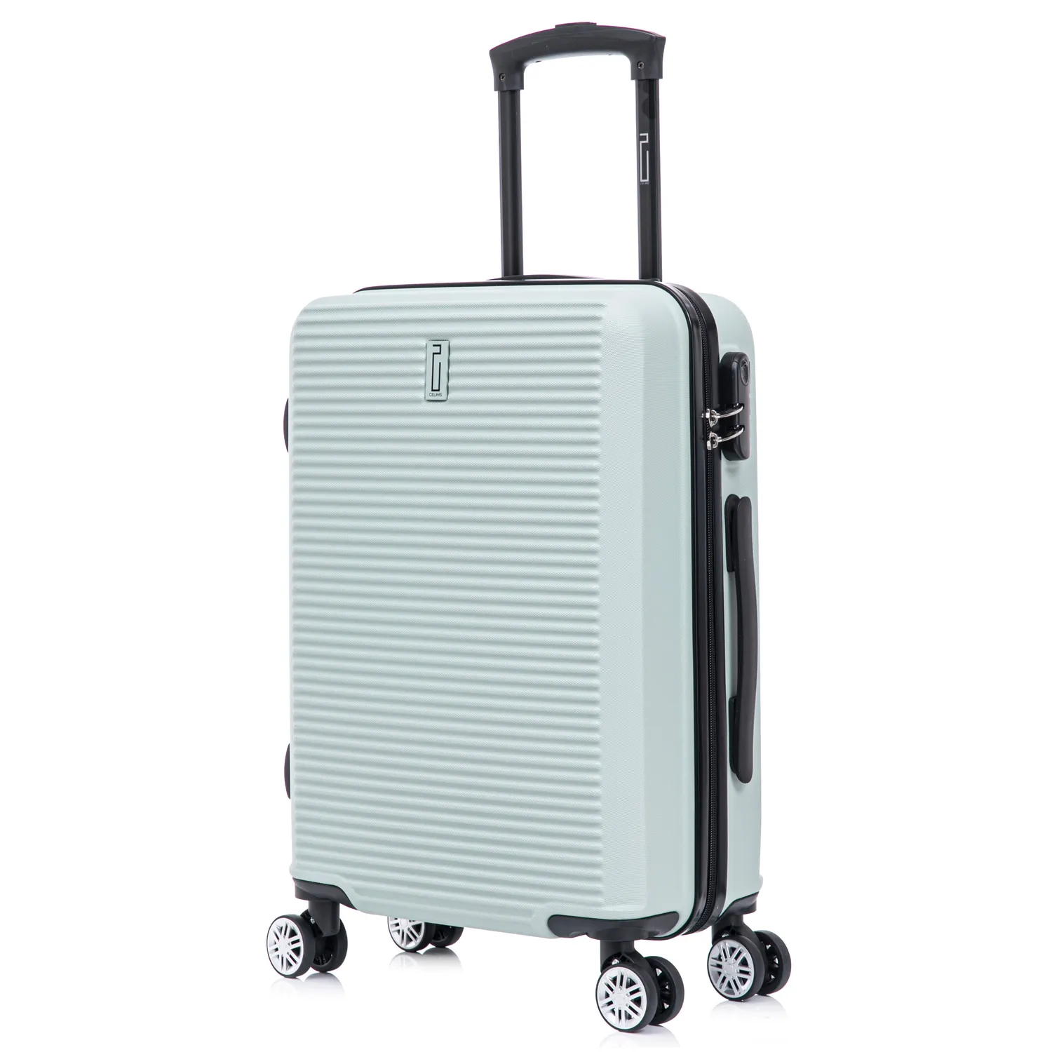 CELIMS Weekend Trolley Cabina 55 cm ABS Verde Pastello Leggero