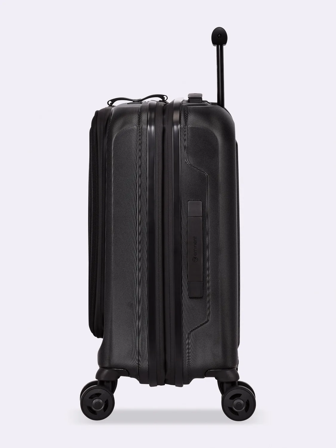 Eminent Kapstadt Premium Edition valigia rigida nero tasca frontale
