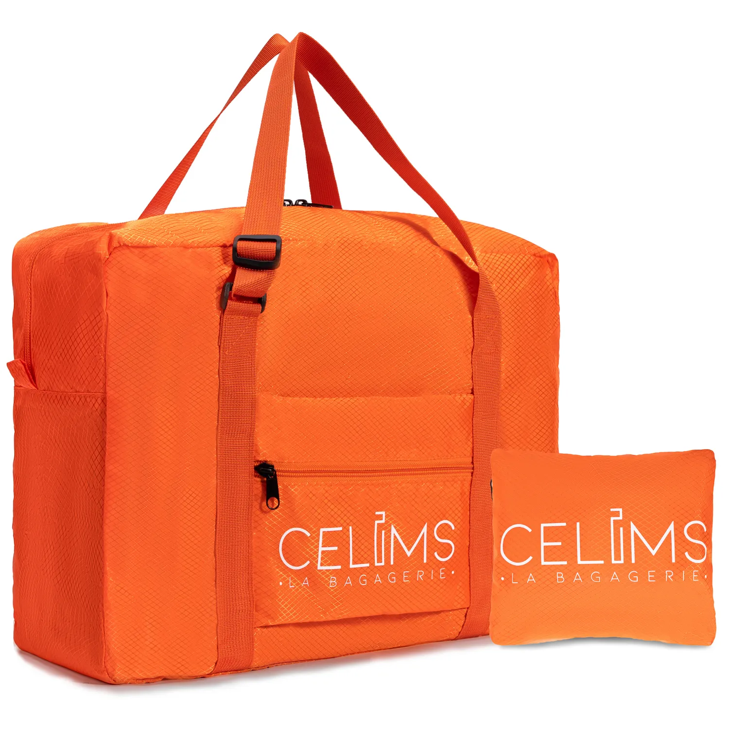 CELIMS Borsa Tracolla 40x30x20 Nero Nylon Pieghevole