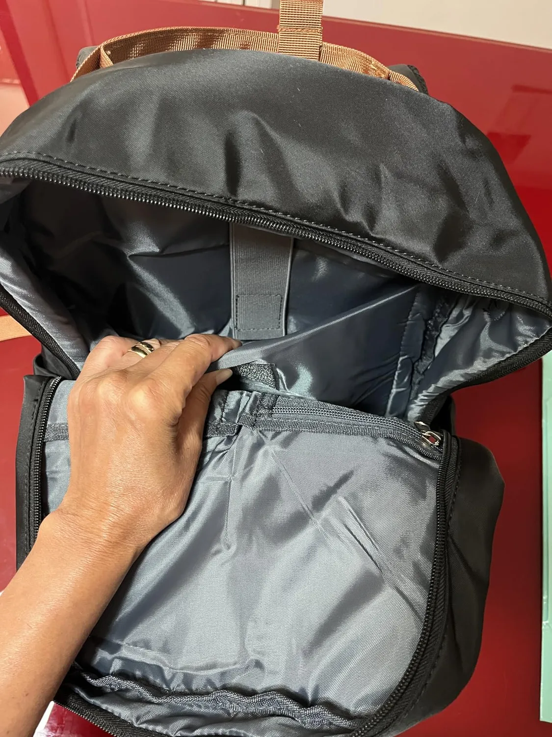 Kono Zaino Porta PC 15,6" Antifurto USB Viola/Marrone