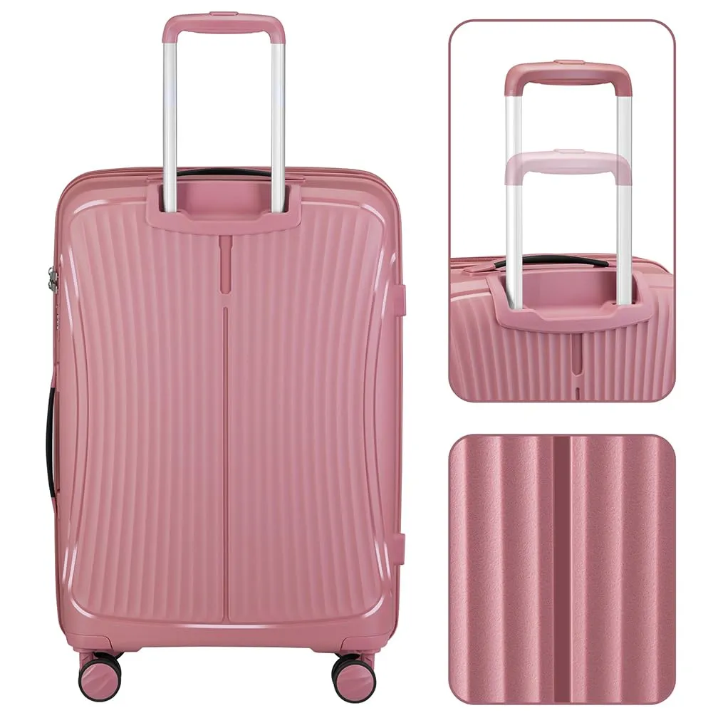 Provitera Set 3 Valigie Rigide Rosa ABS 90 Litri