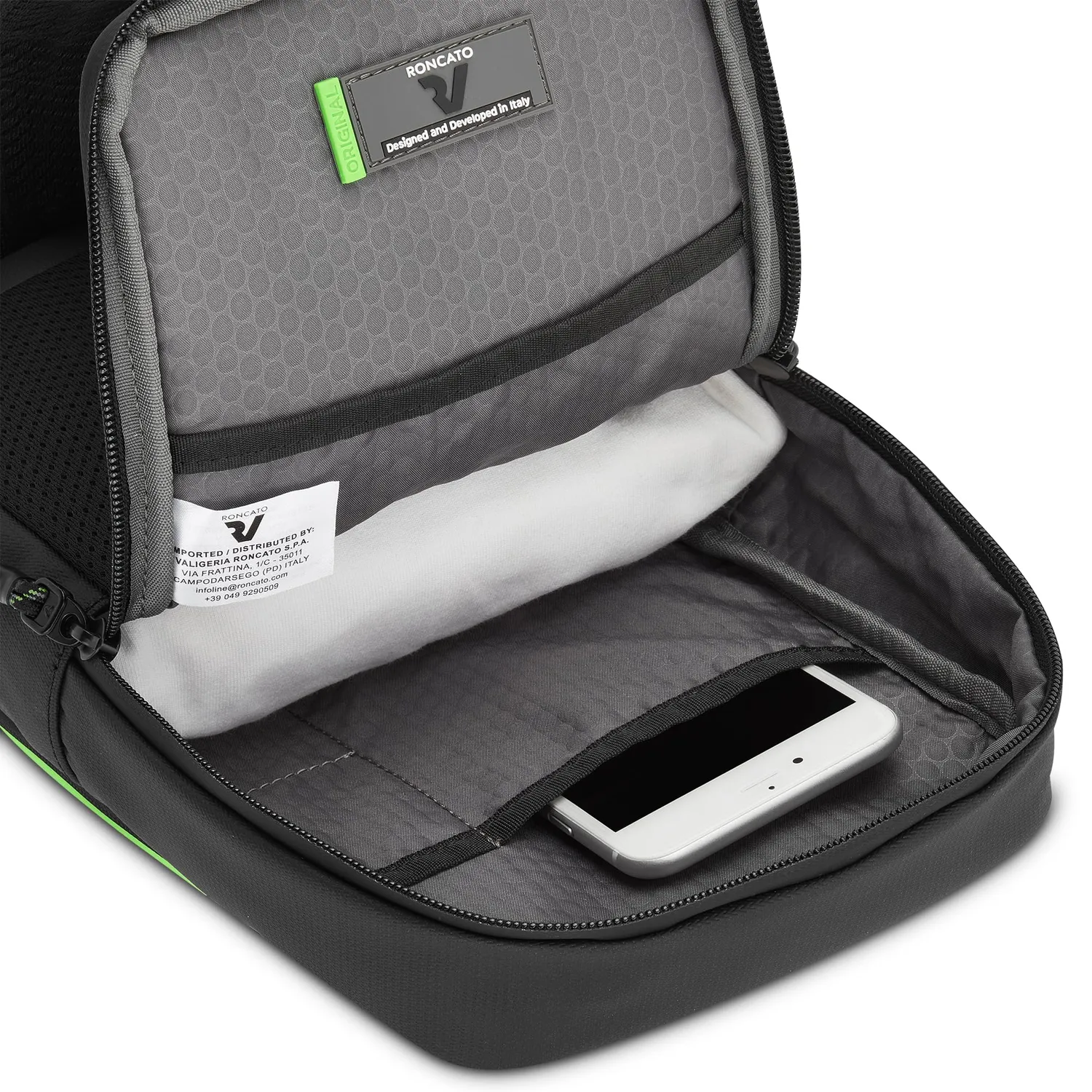 Roncato Norway Monospalla 31x20 Nero Trasformabile Water-Resistant