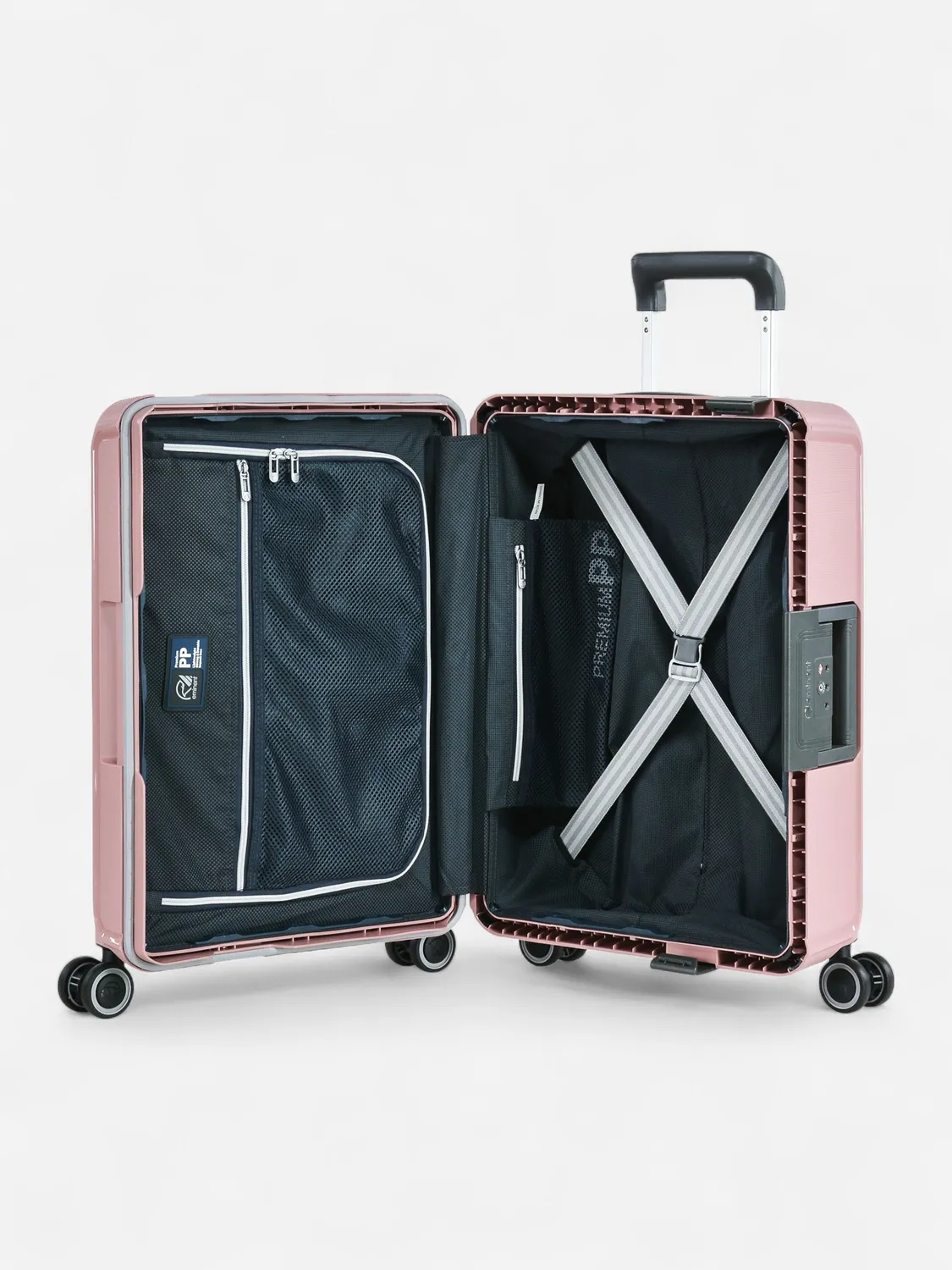 Eminent Vertica Cabina trolley rosa rigido senza zip