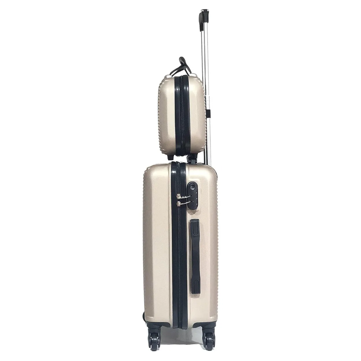 CELIMS Weekend Set 5 Valigie ABS Champagne con Beauty Case