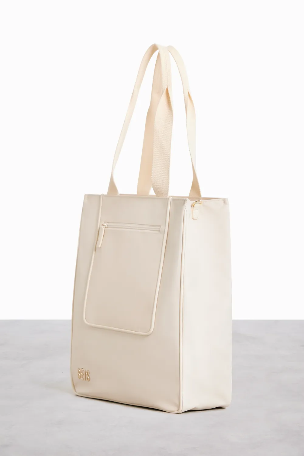Beis North To South Tote beige borsa riciclata
