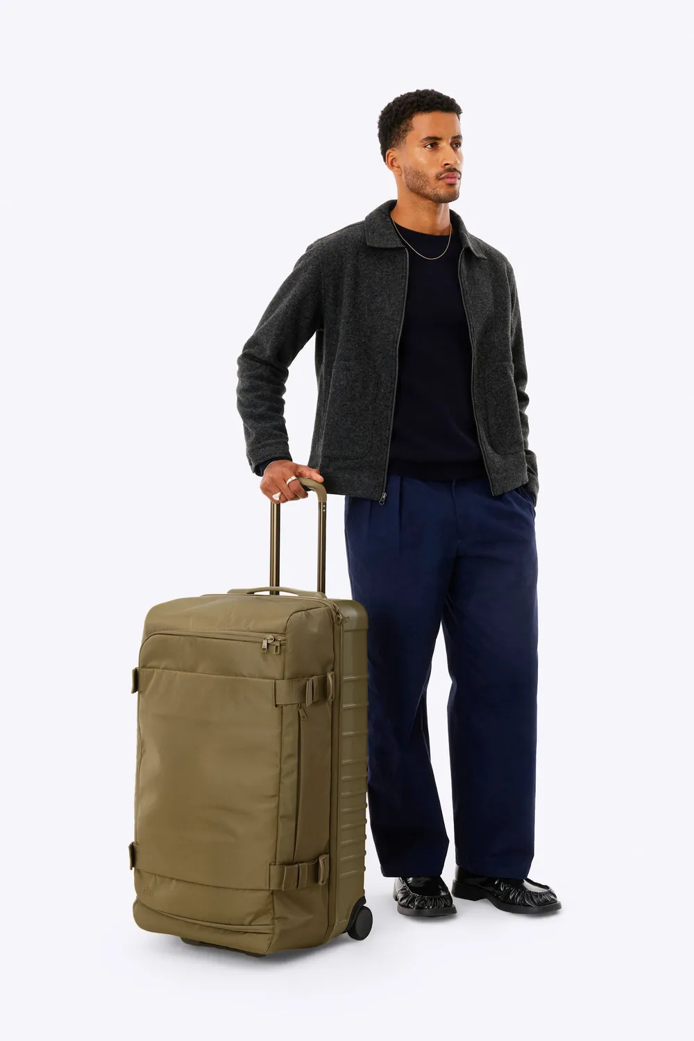 Beis Pro Rolling Duffle Borsone con Ruote Kaki Ibrido