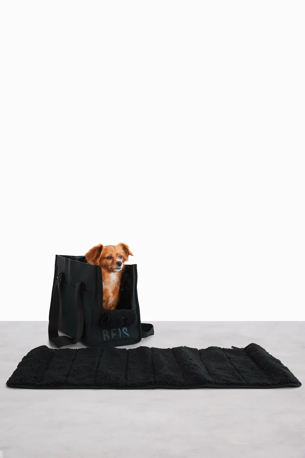 Beis Everyday Pet Tote borsa animali nero con tasca laptop