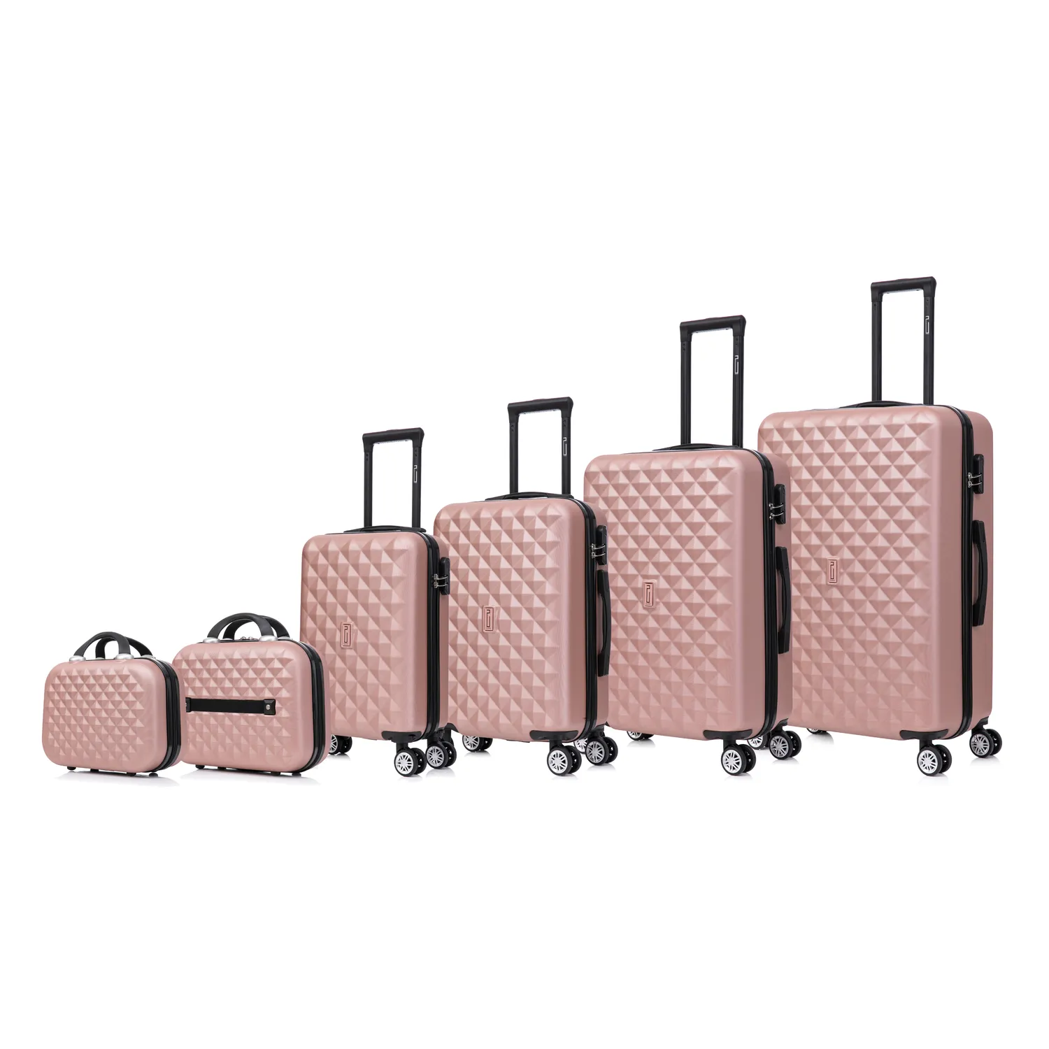 CELIMS Weekend Set 6 Valigie+Beauty Oro Rosa ABS
