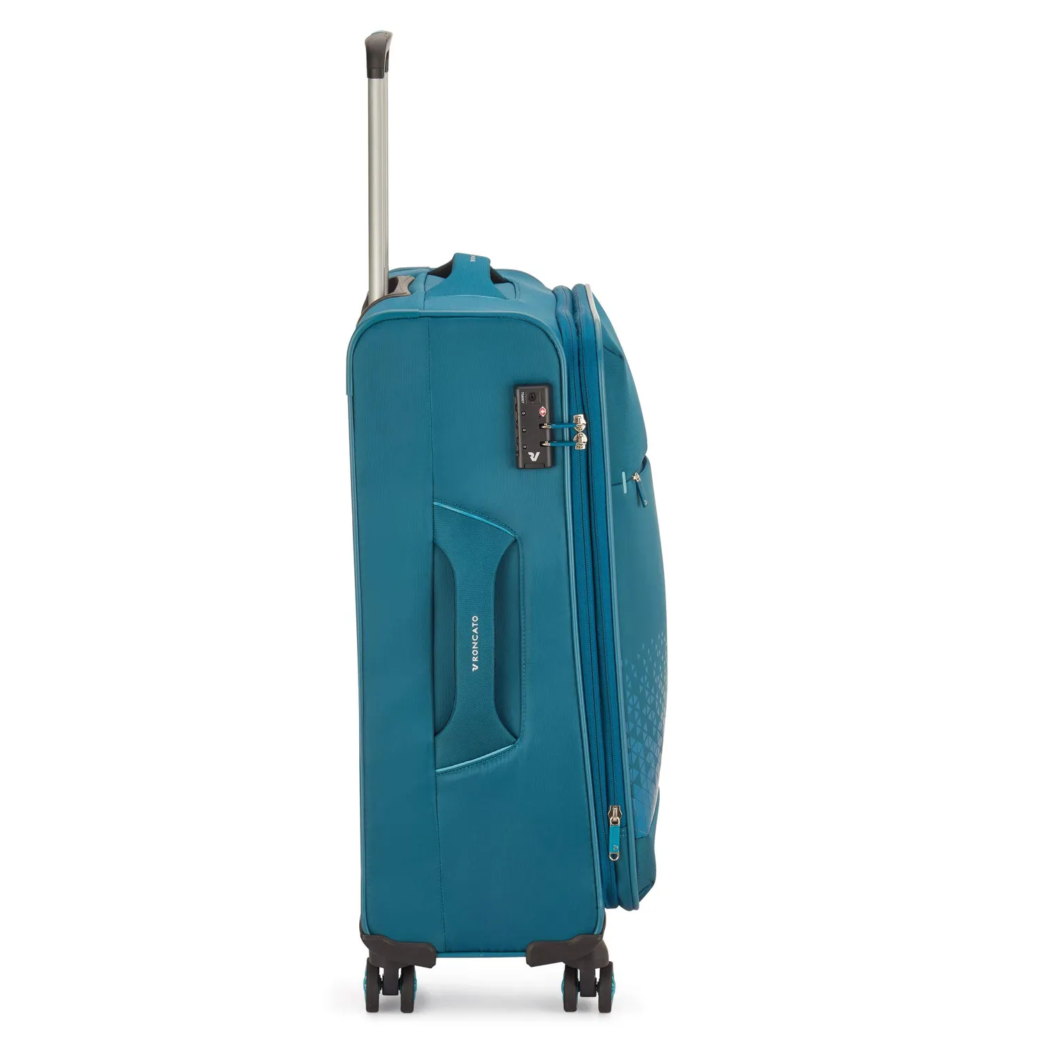 Roncato Crosslite trolley medio 65 cm espandibile petrolio ultraleggero