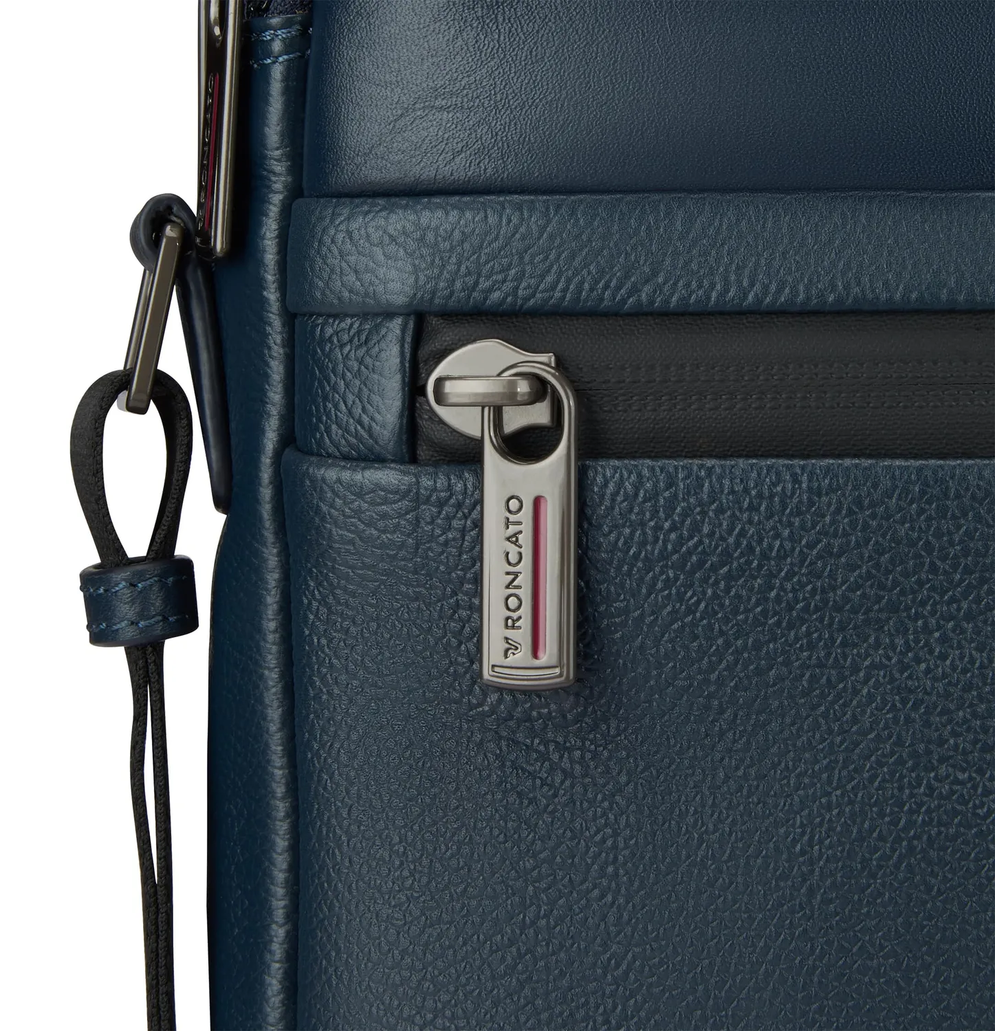 Roncato Trial DLX Borsello Uomo Blu Navy Pelle