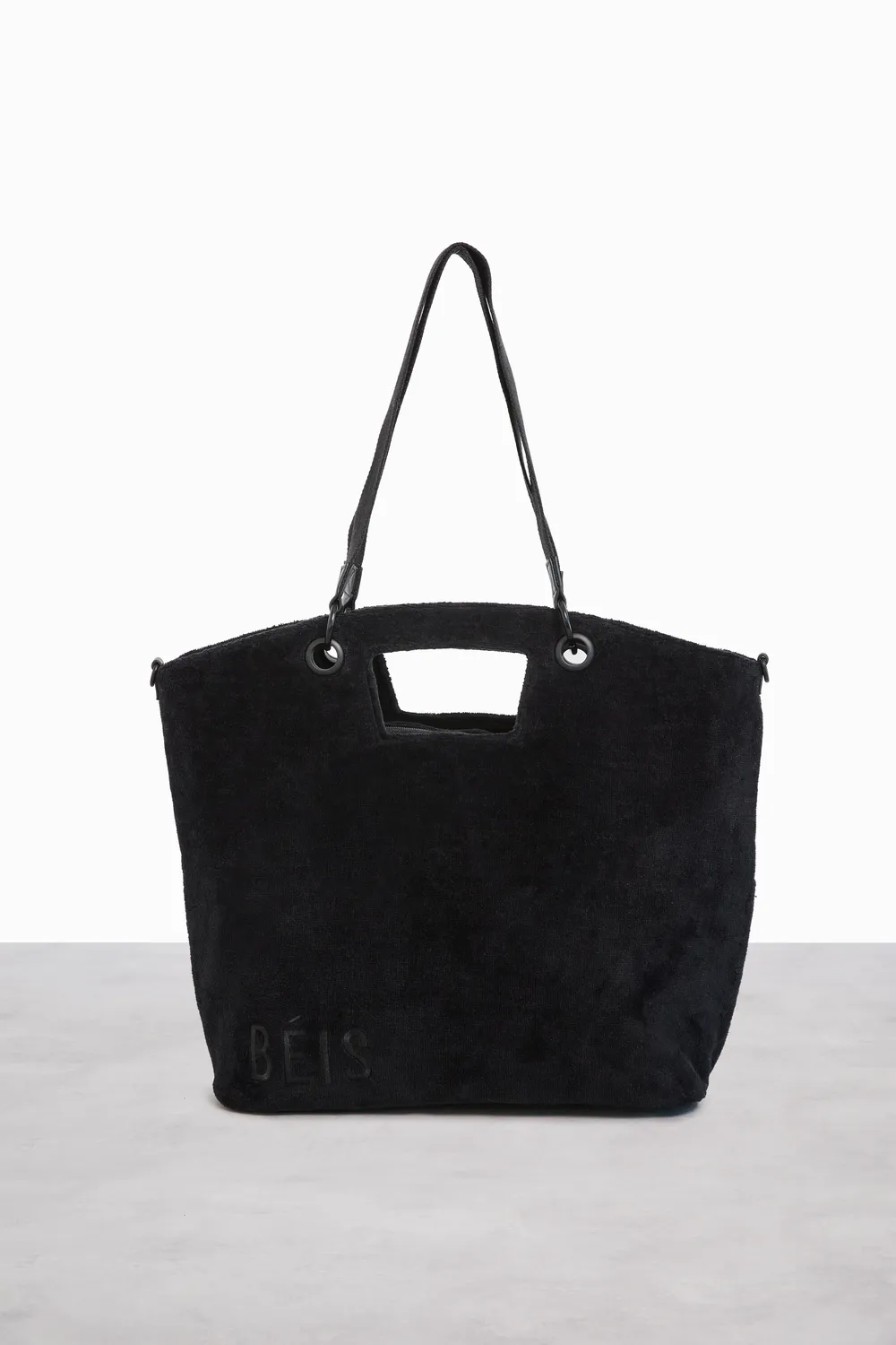 Beis Terry Tote borsa viaggio nero spugna