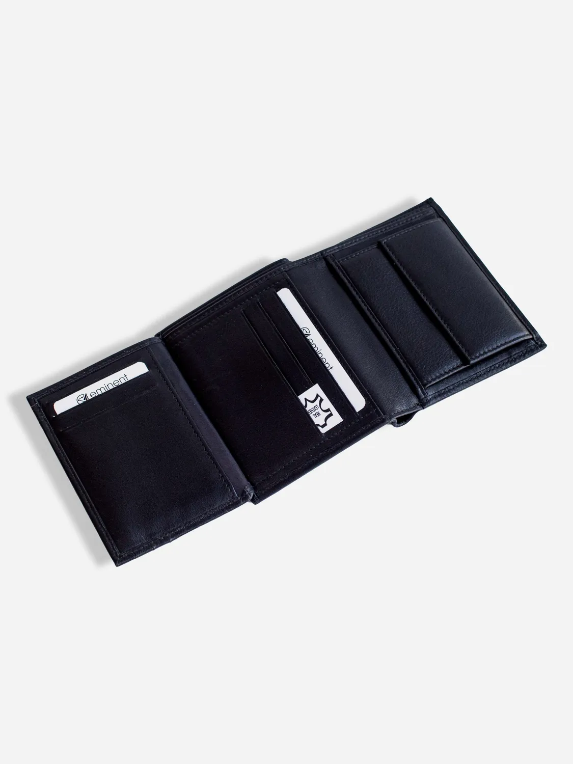 Eminent Kingston portafoglio uomo pelle nappa nero