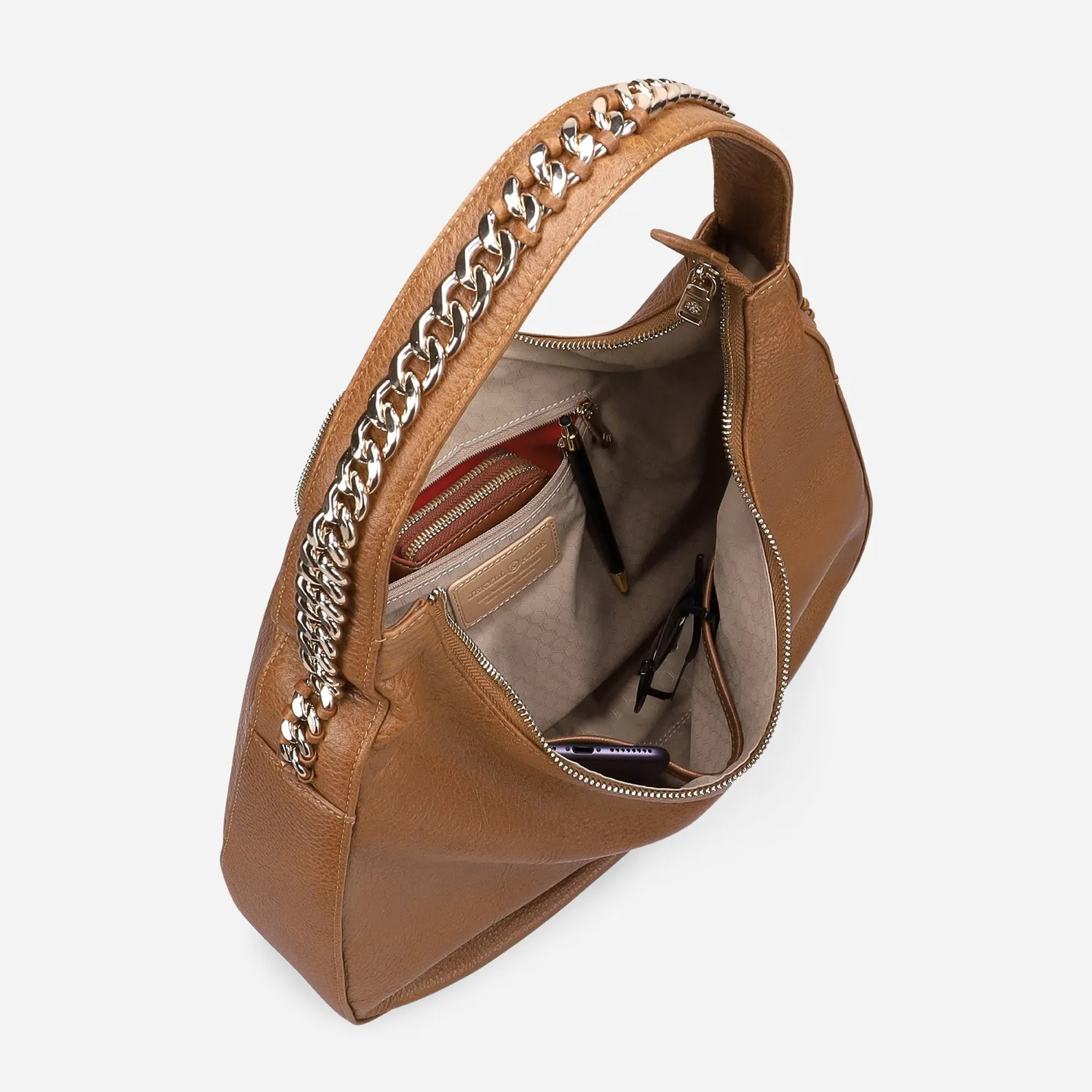 Jekyll & Hide Geneva Hobo Borsa Pelle da Spalla Nera