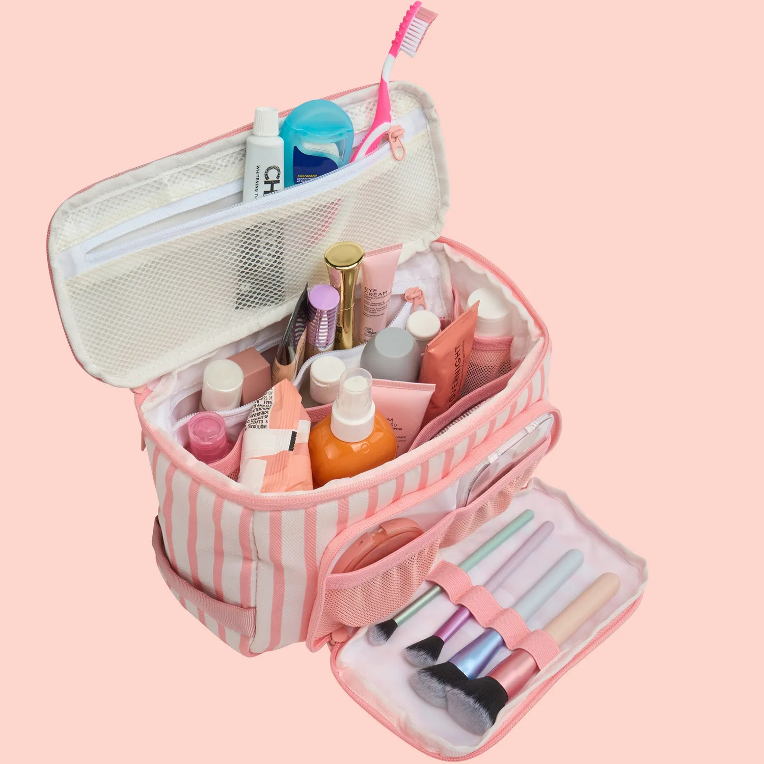 Cabin Max Classic Striped trousse viaggio rosa righe