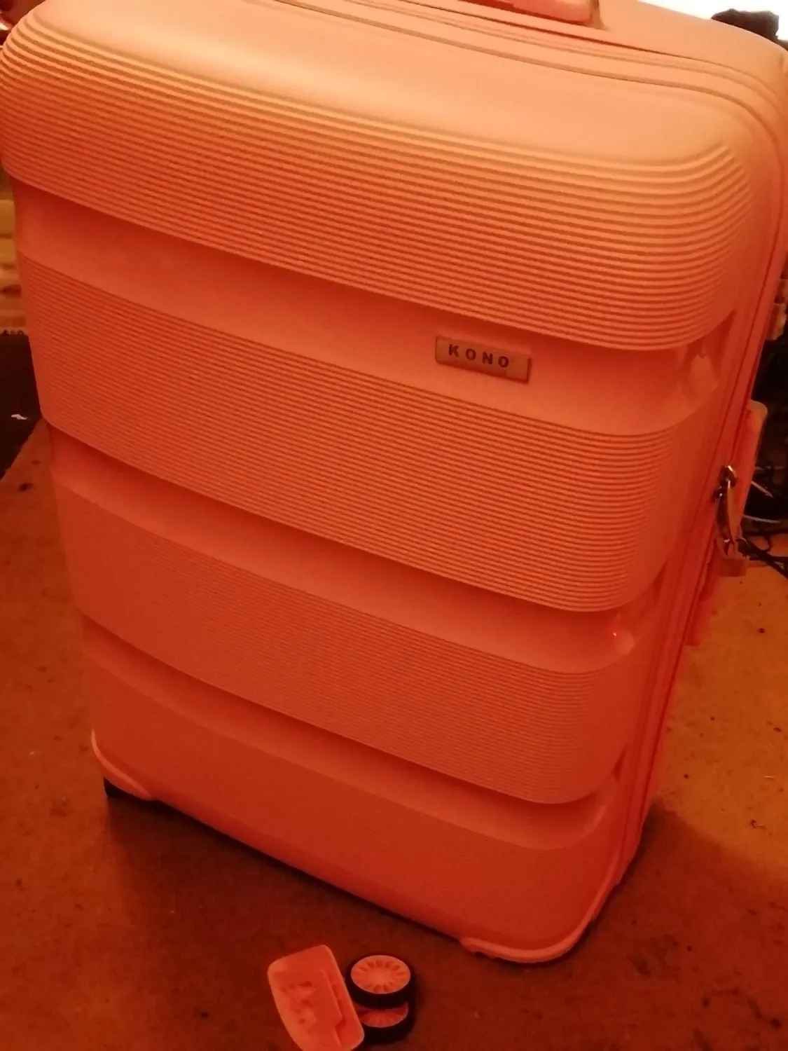 Kono Set 3 Valigie Rigide Rosa 55-65-76 cm con TSA