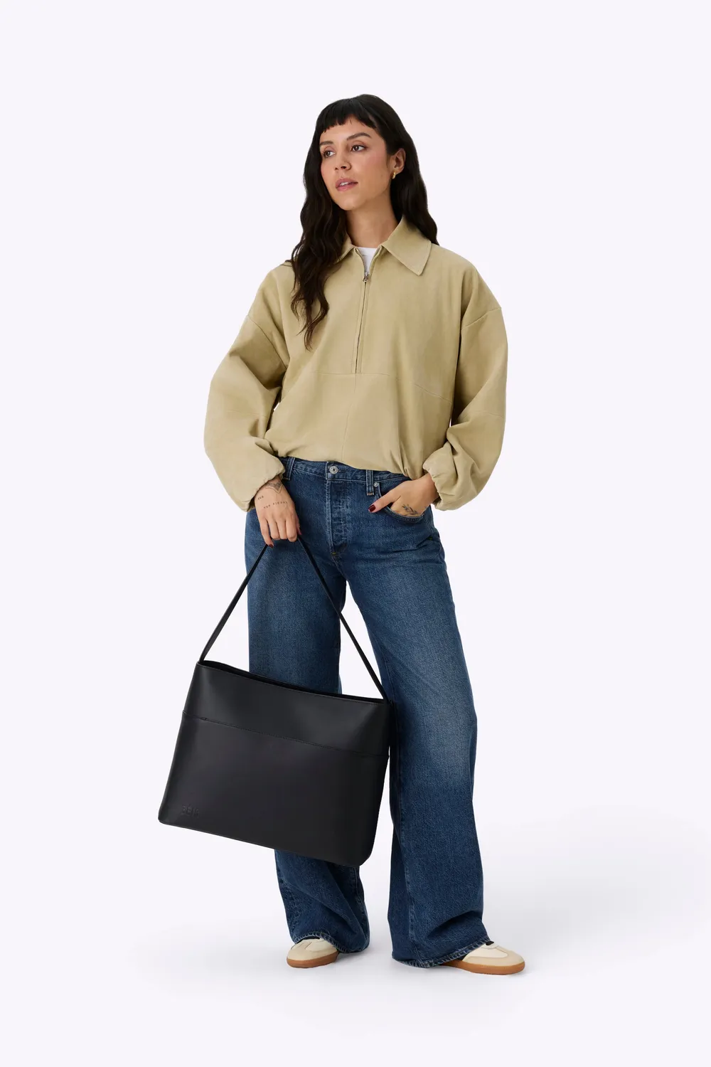 Beis Diaper Tote Borsa Fasciatoio Nero Pelle Vegana