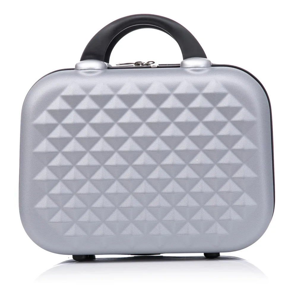 Celims Beauty Case rigido ABS 32 cm argento ultraleggero