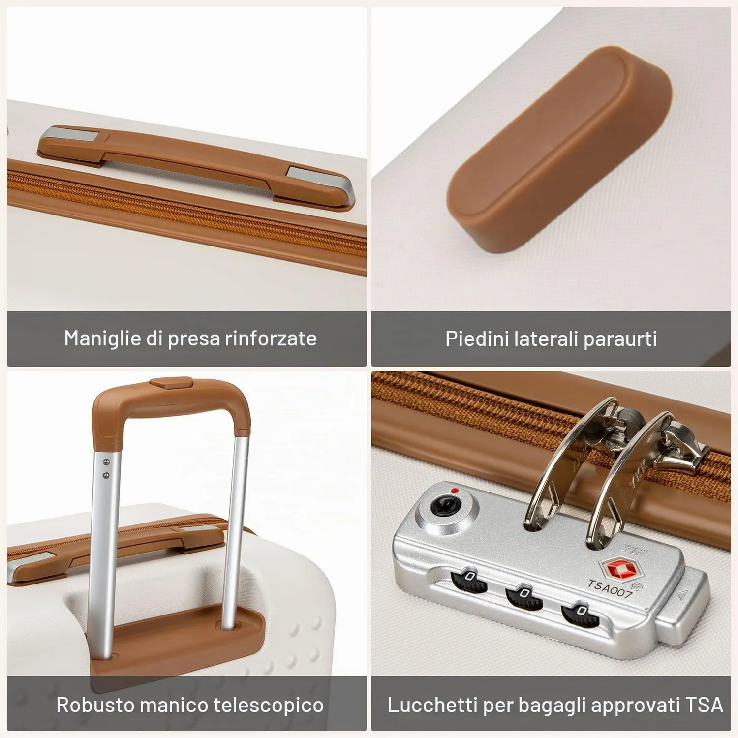 Kono Trolley Grande 75cm valigia rigida bianca 85L