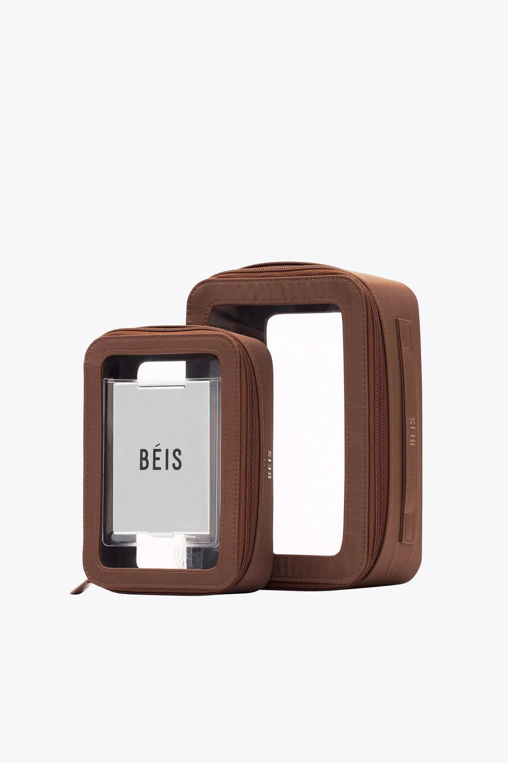Beis In Flight set trousse acero trasparente