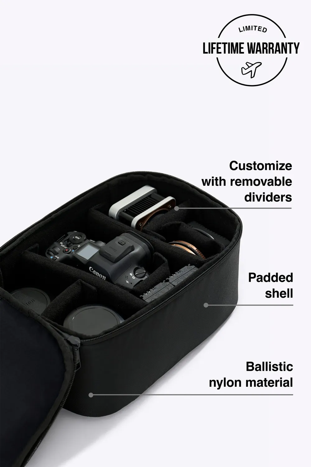 Beis Camera Gear Insert organizer fotocamera nero
