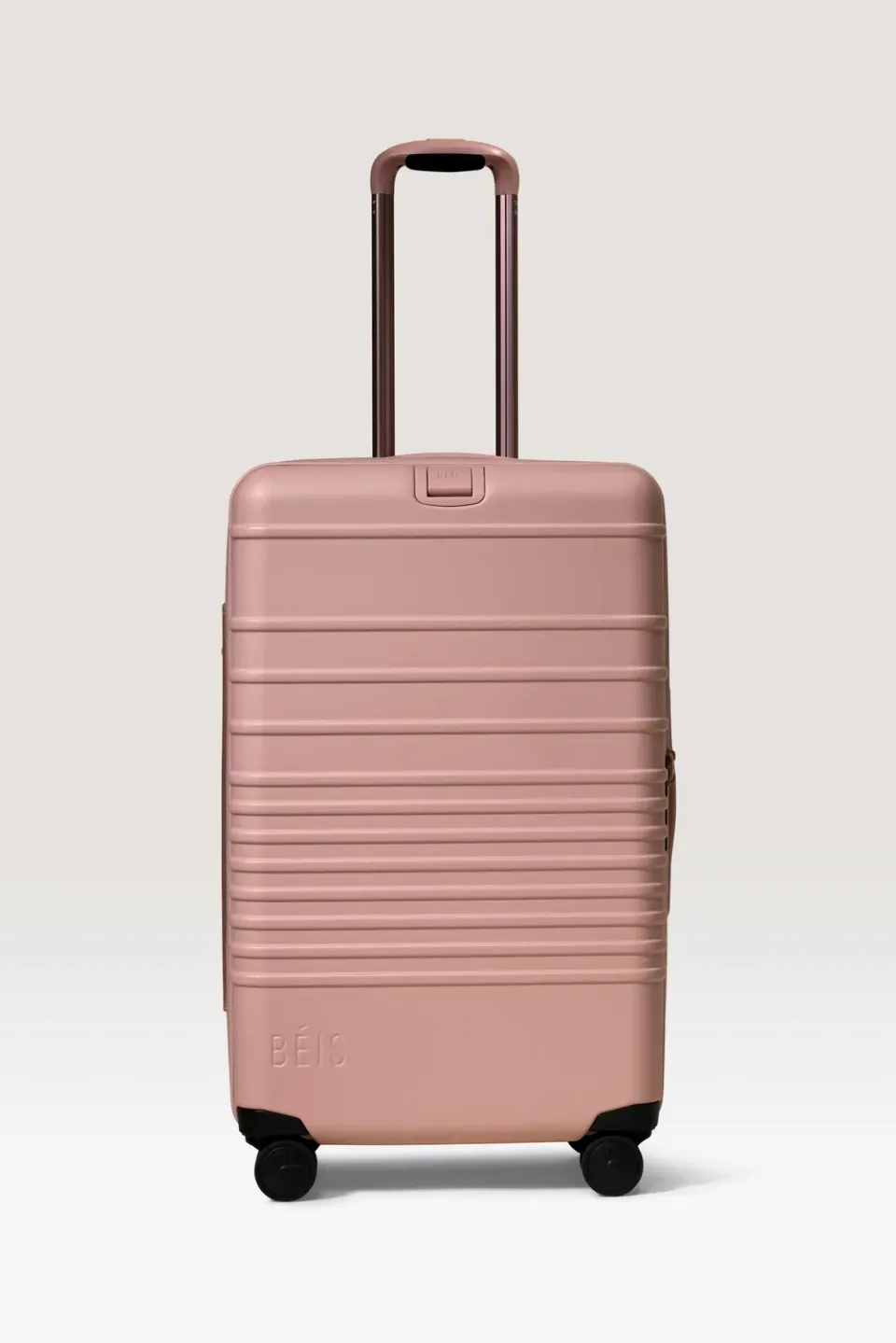 Beis The Medium Check-In Roller valigia atlas pink rigida