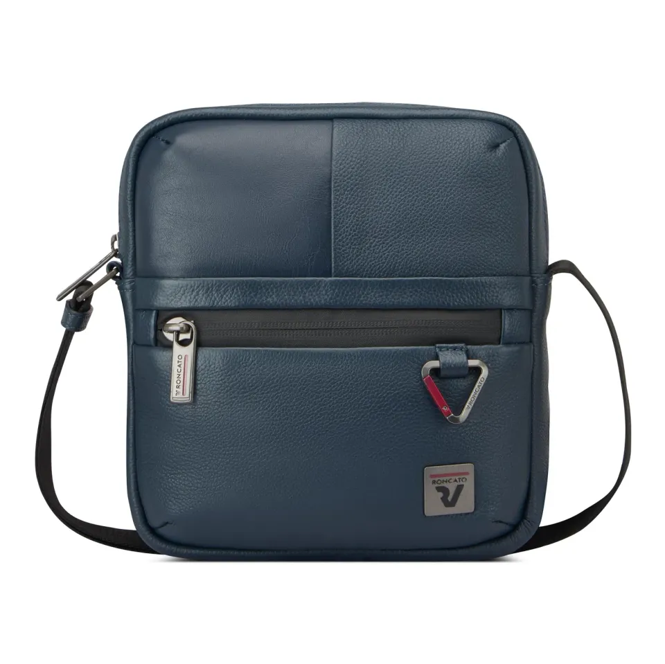 Roncato Trial DLX Borsello Uomo Blu Navy Pelle