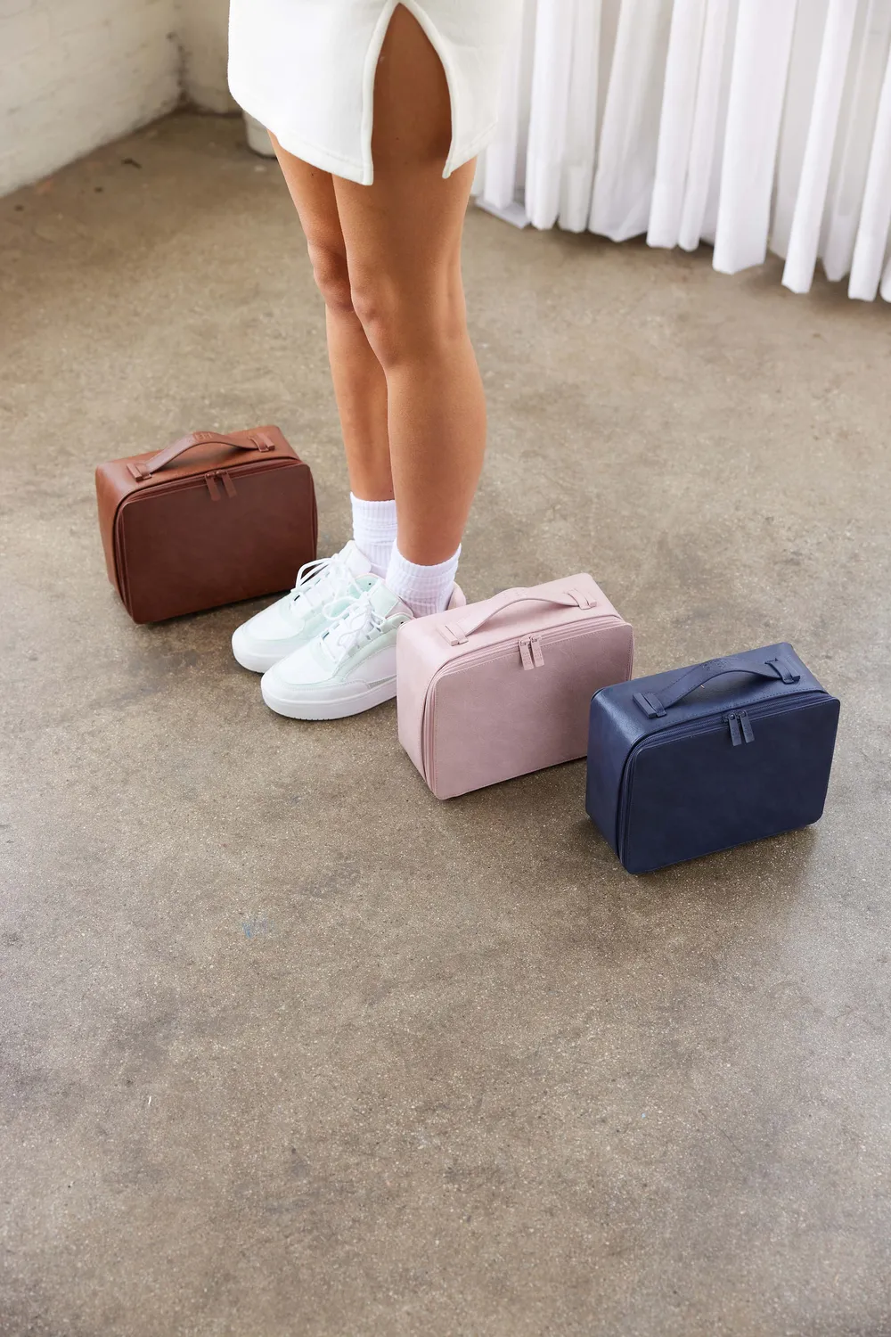 Beis Cosmetic Case trousse trucco atlas pink specchio
