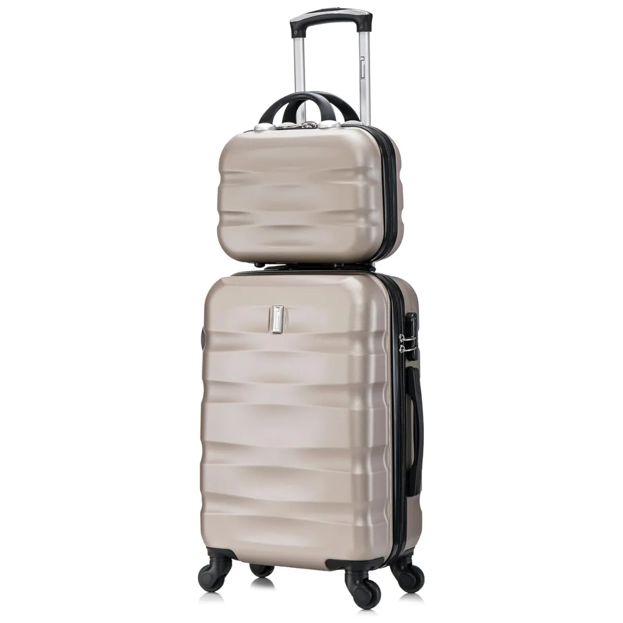 CELIMS AeroWave set 5 valigie champagne ABS 75+65+55cm