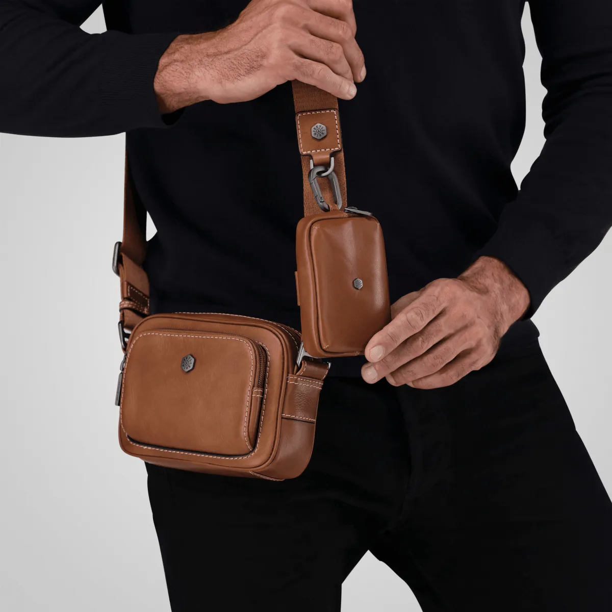 Jekyll & Hide Utility pochette pelle Clay compatta