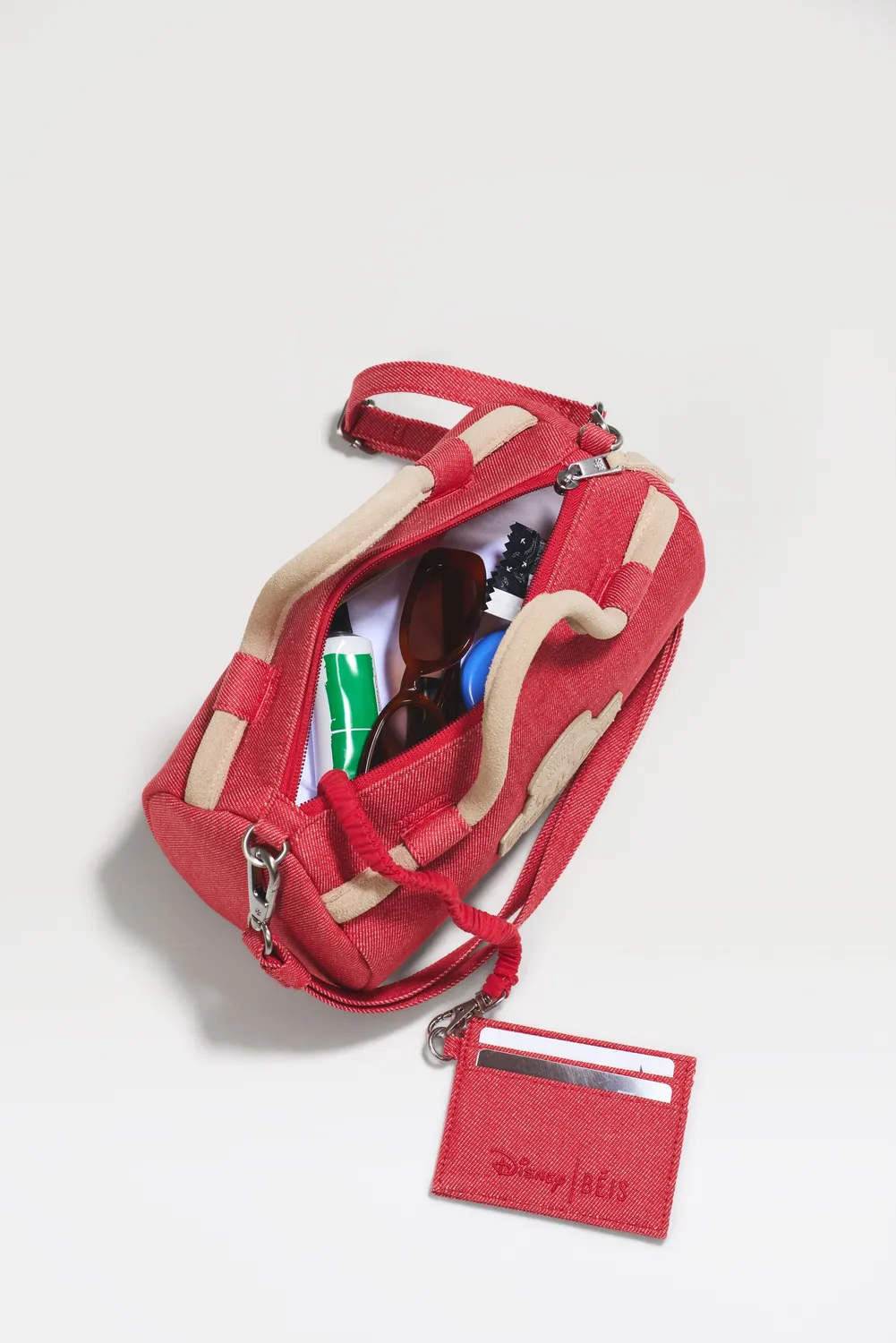 Beis Disney Small Duffle borsone rosso red jeans