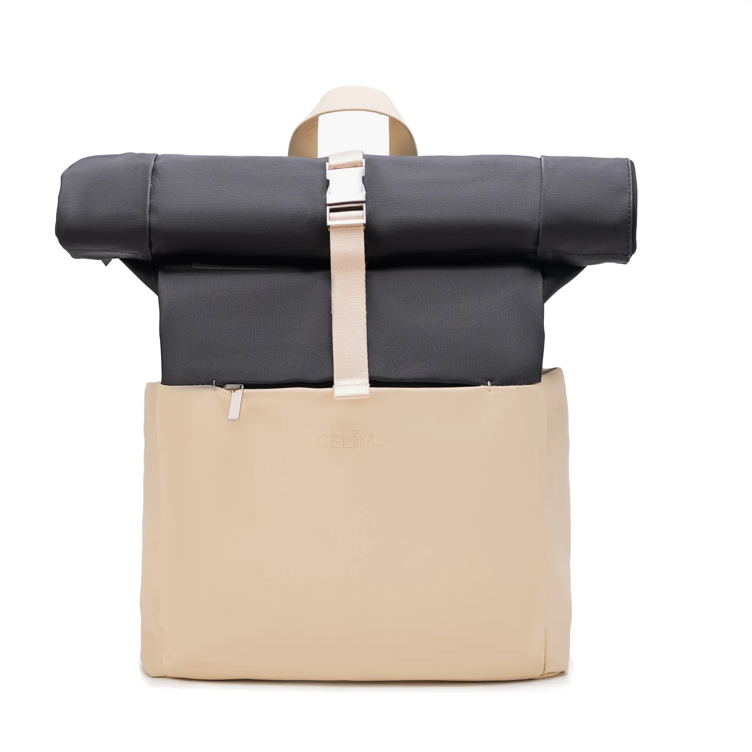 CELIMS Roll-Top zaino bagaglio a mano 45x36x20 nero impermeabile