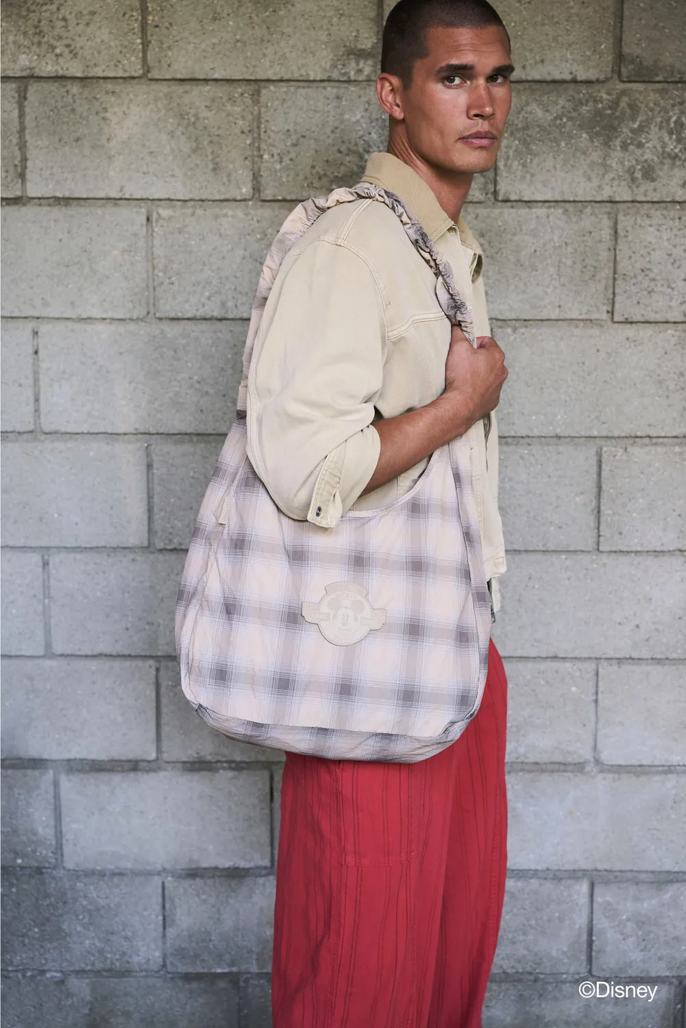 Beis Disney Packable Charm Bag borsa plaid pieghevole