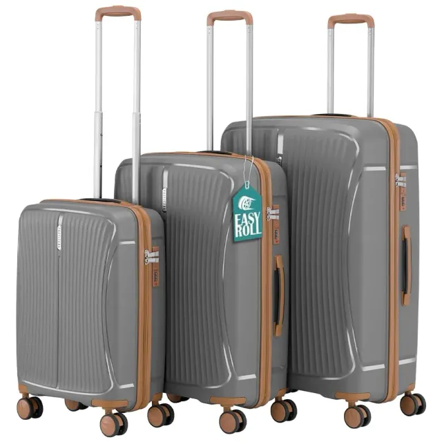 Provitera Easy Roll set 3 valigie rigide grigio 90+59+38L
