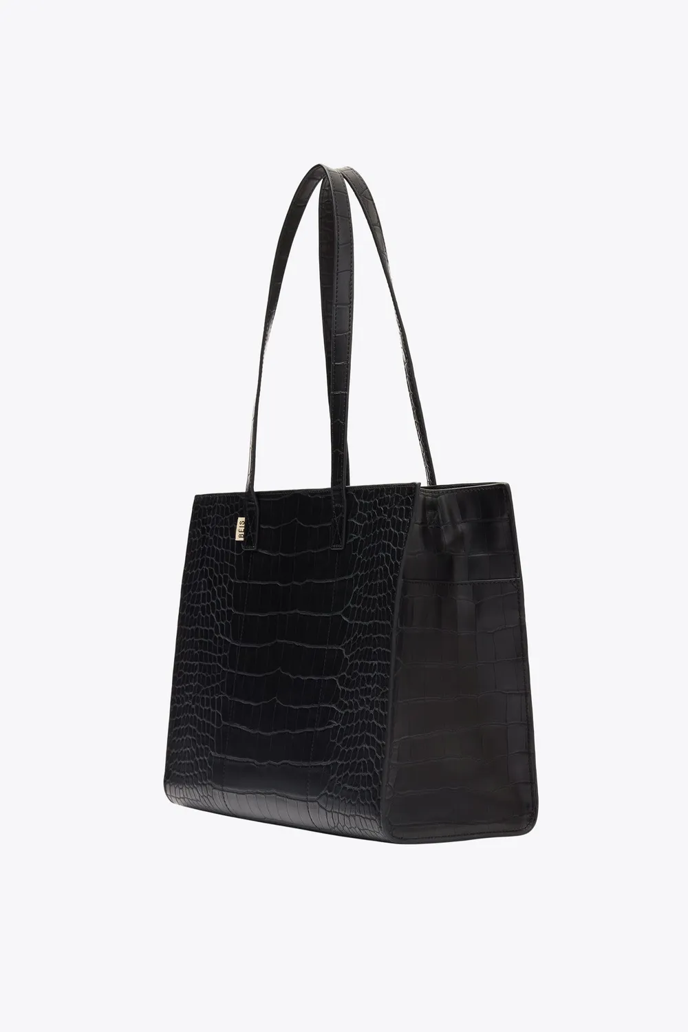 Beis Work Tote tote bag black croc nera vegana