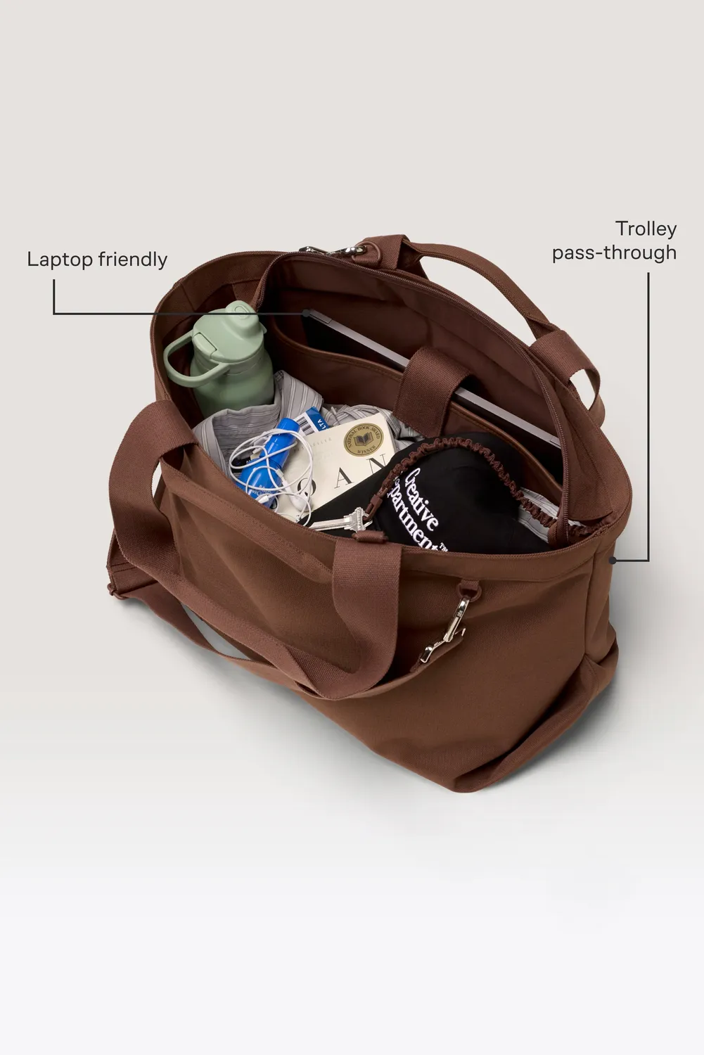 Beis Travel Tote borsa viaggio Maple porta PC