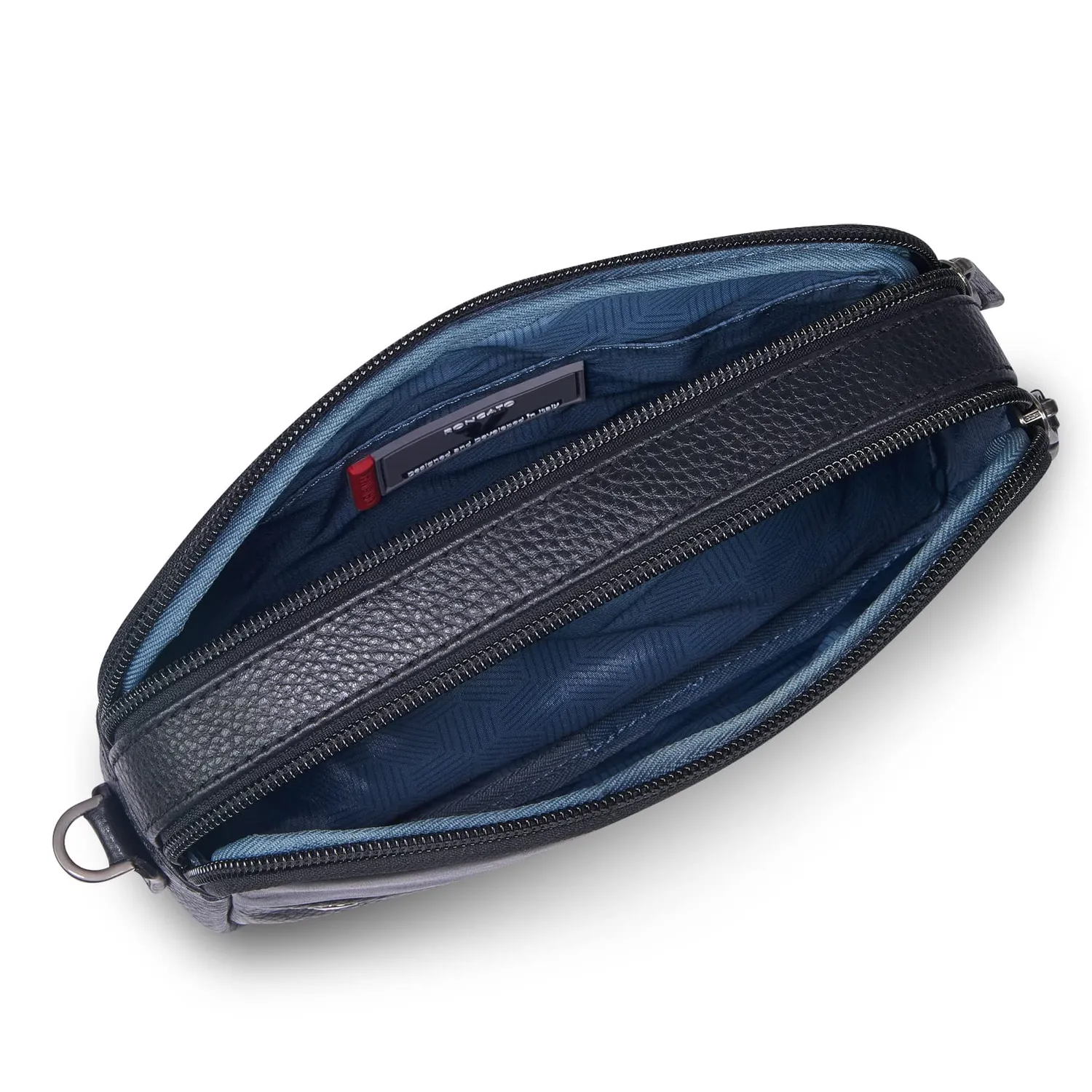 Roncato Alaska Pochette Uomo Pelle Nera Zip Beauty