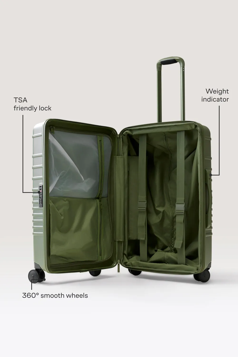 Beis The Roller Medium Check-In trolley oliva 26in