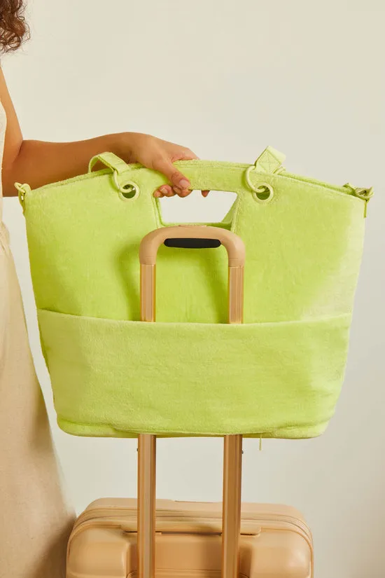 Beis Terry borsa tote Limone spugna da viaggio