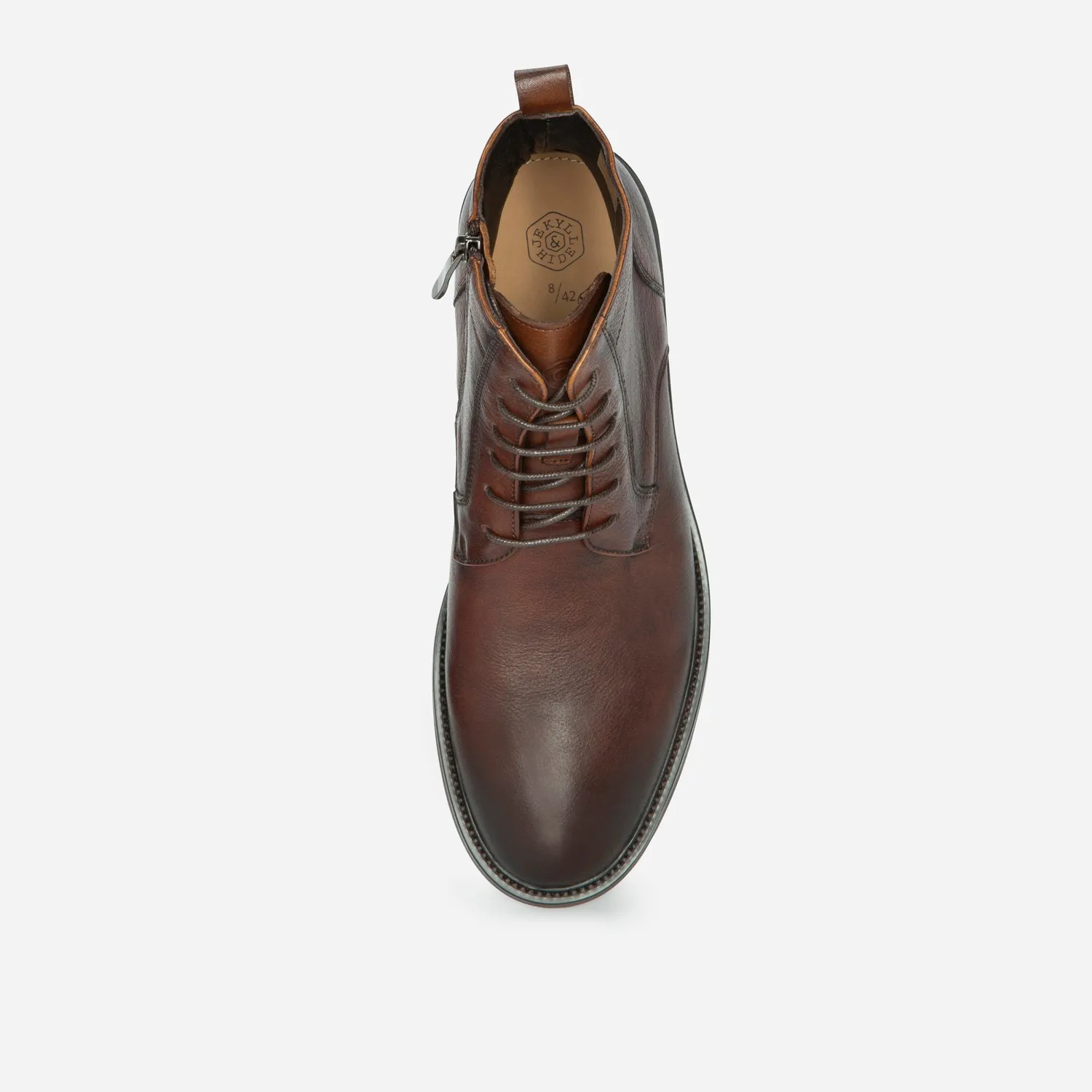Jekyll & Hide Ankle Zip Boot Stivale Marrone Pelle Zip