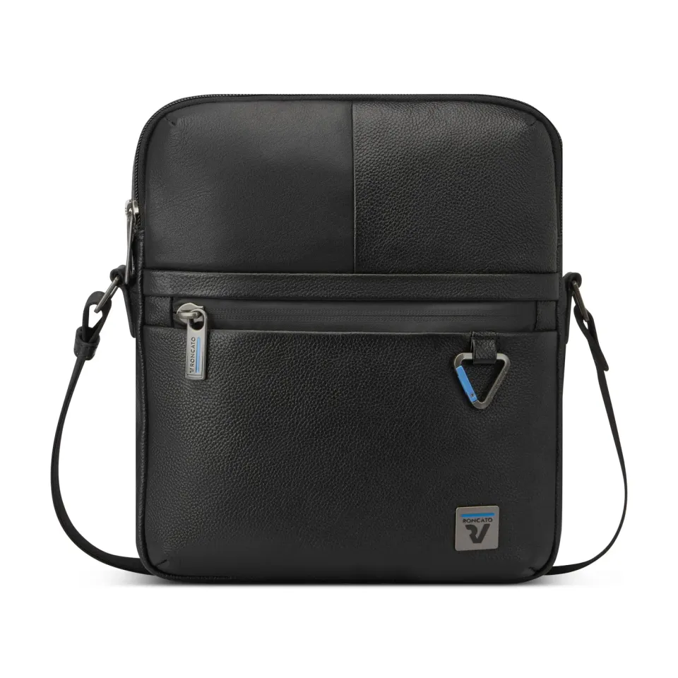 Roncato Trial DLX Borsello Uomo Nero Vera Pelle