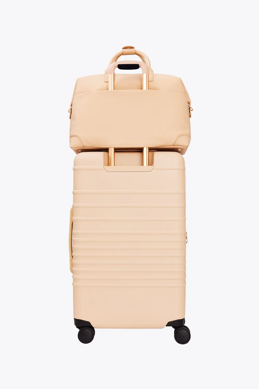 Beis Premium Duffle borsone beige in pelle vegana