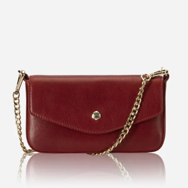 Jekyll & Hide Paris Clutch pochette rossa pelle catena