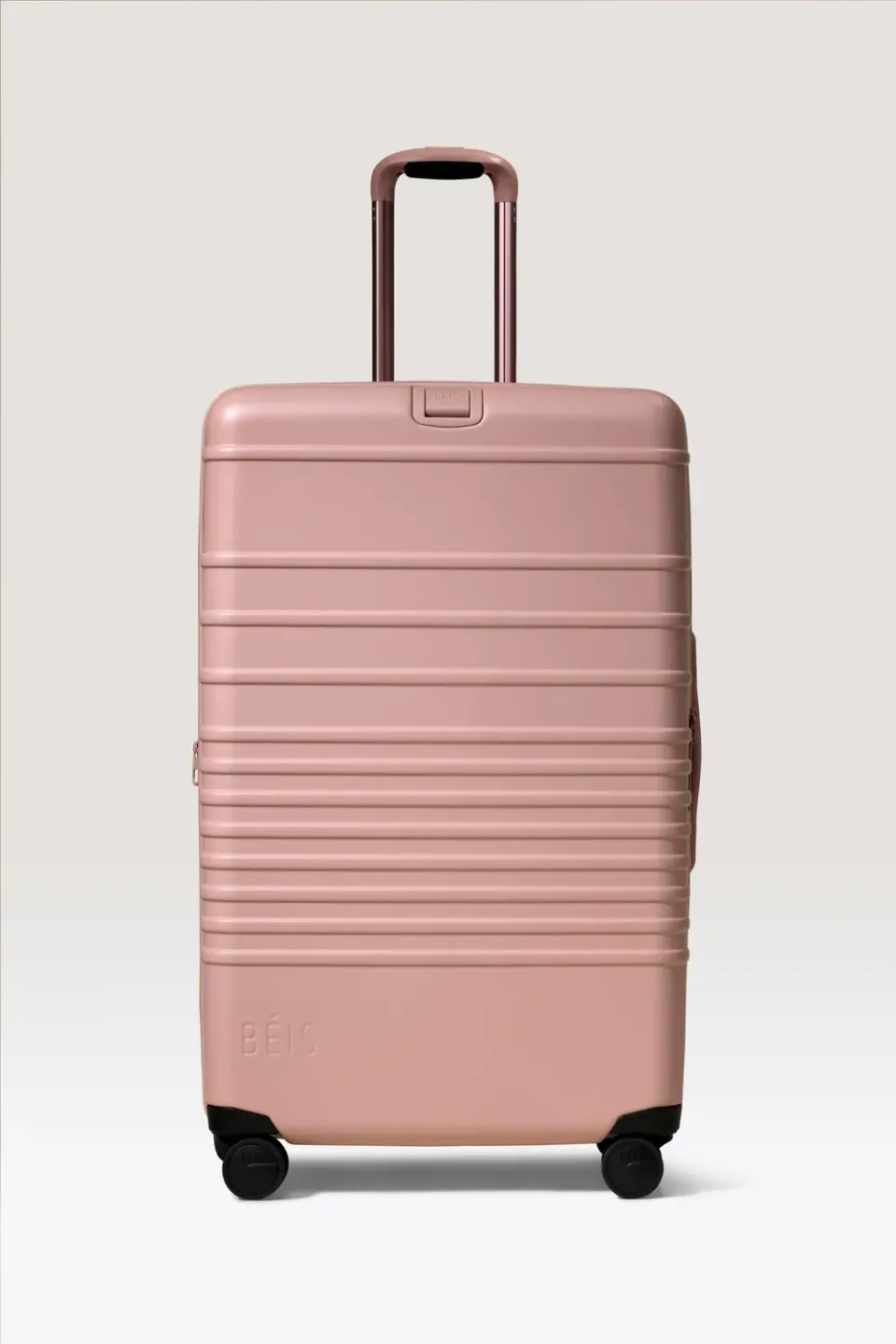Beis The Large Check-In Roller valigia atlas pink rigida