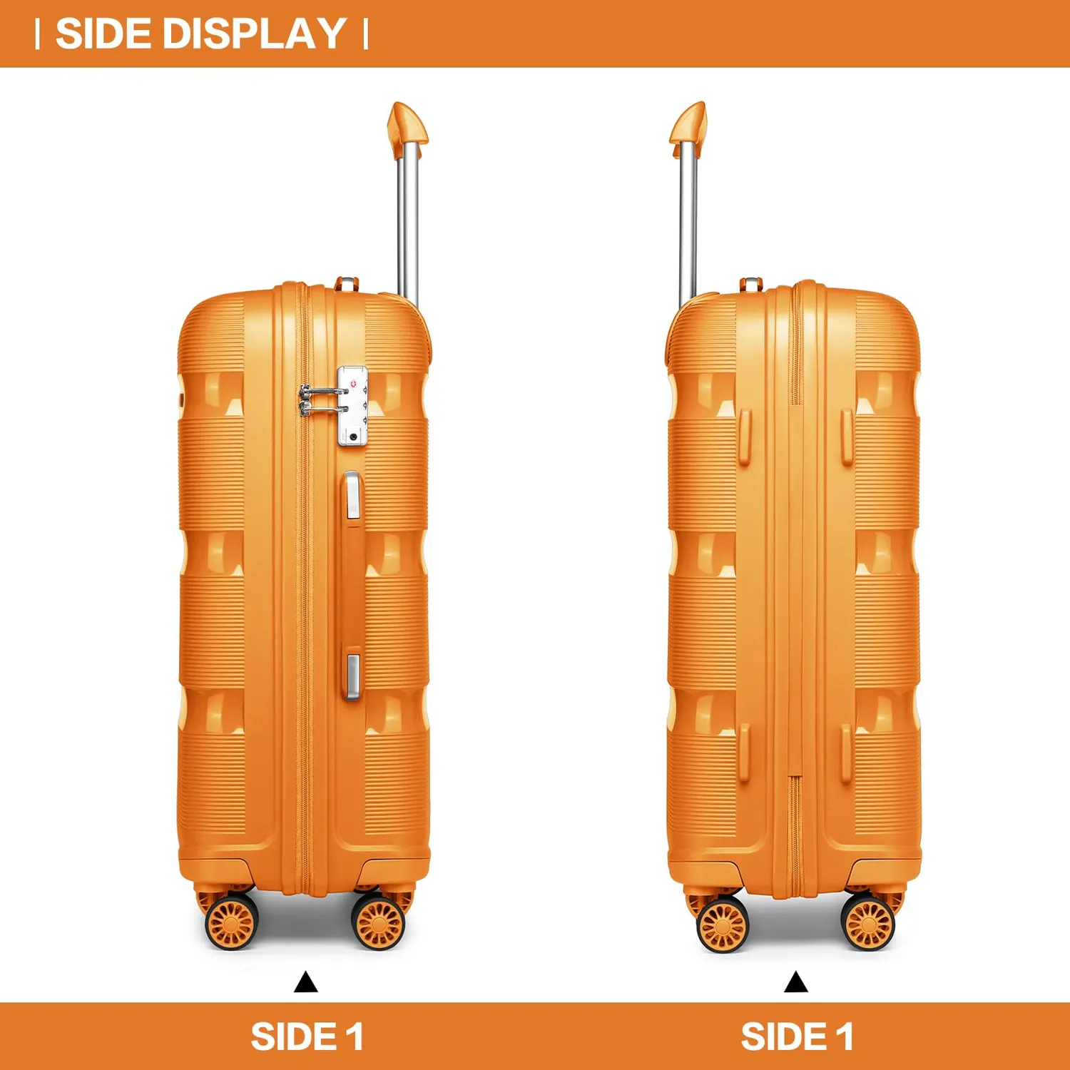 Kono valigia media 65cm rigida arancione 66l